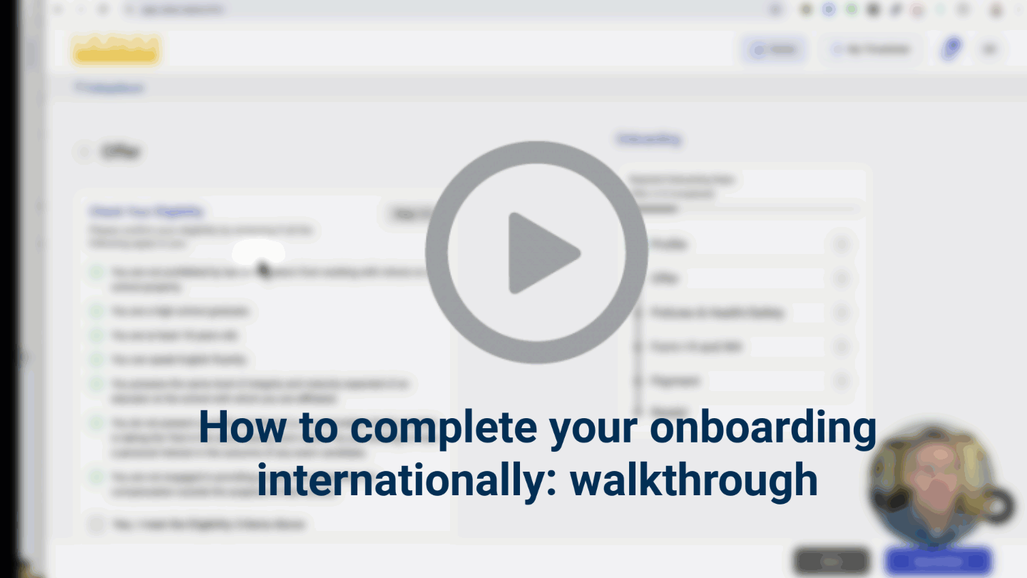 How to onboard internationally